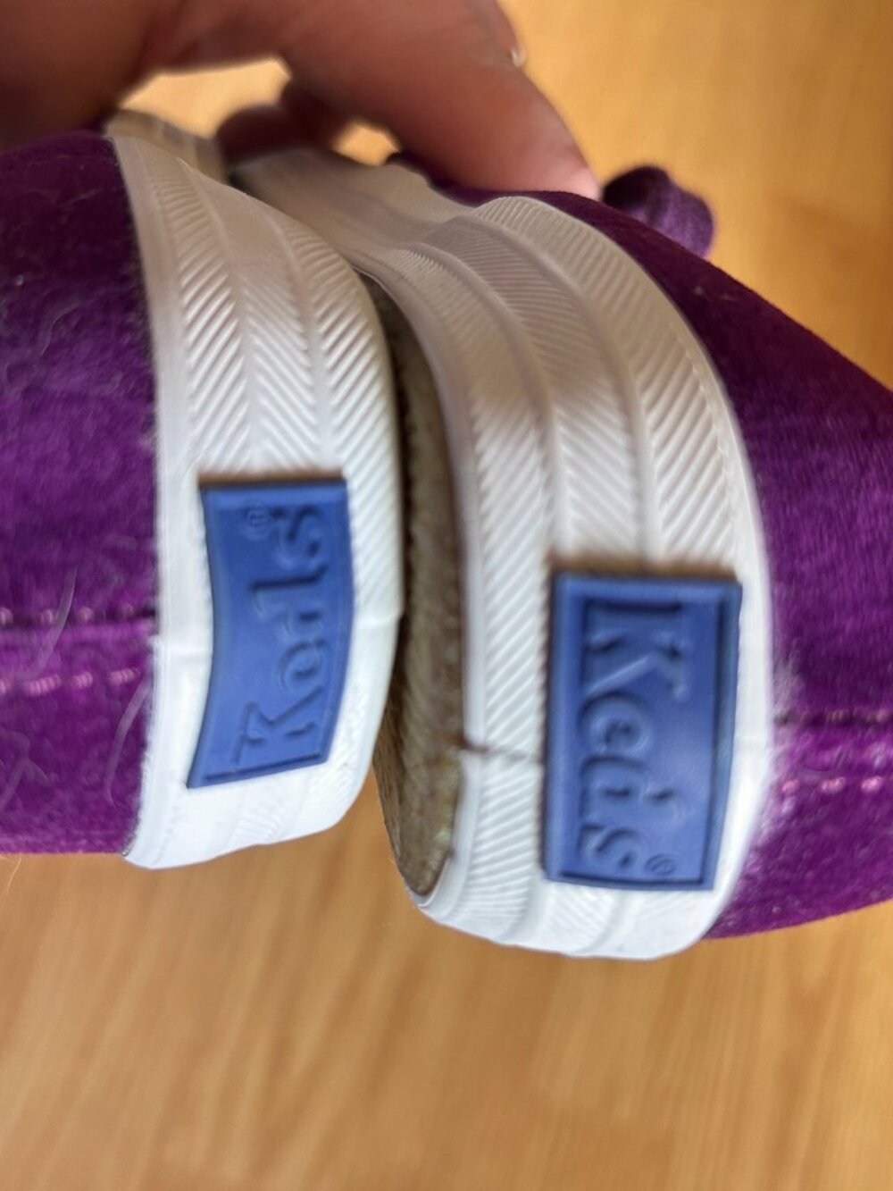 NEW Keds Purple/Plum Velvet Lace-Up Sneakers Women’s Size 10, no tags, no box - Picture 7 of 7